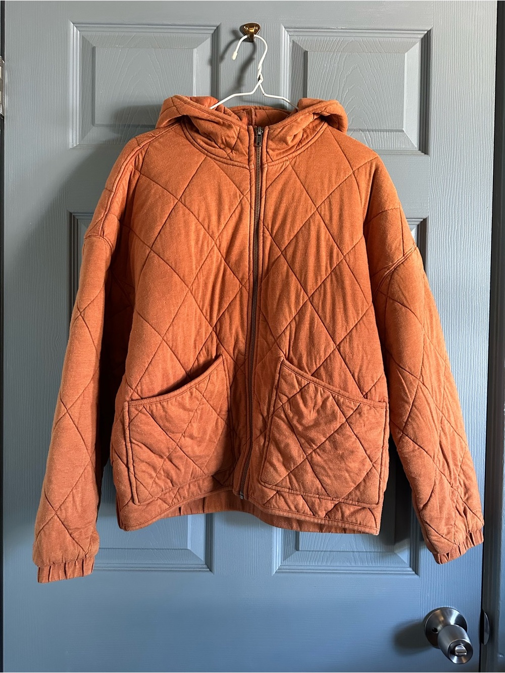 Wild Fable Rust Quilted Hooded Jacket Puffer Coat Size S